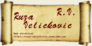 Ruža Veličković vizit kartica